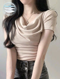 Solid Color Slim Fit Short-Sleeve T-Shirt