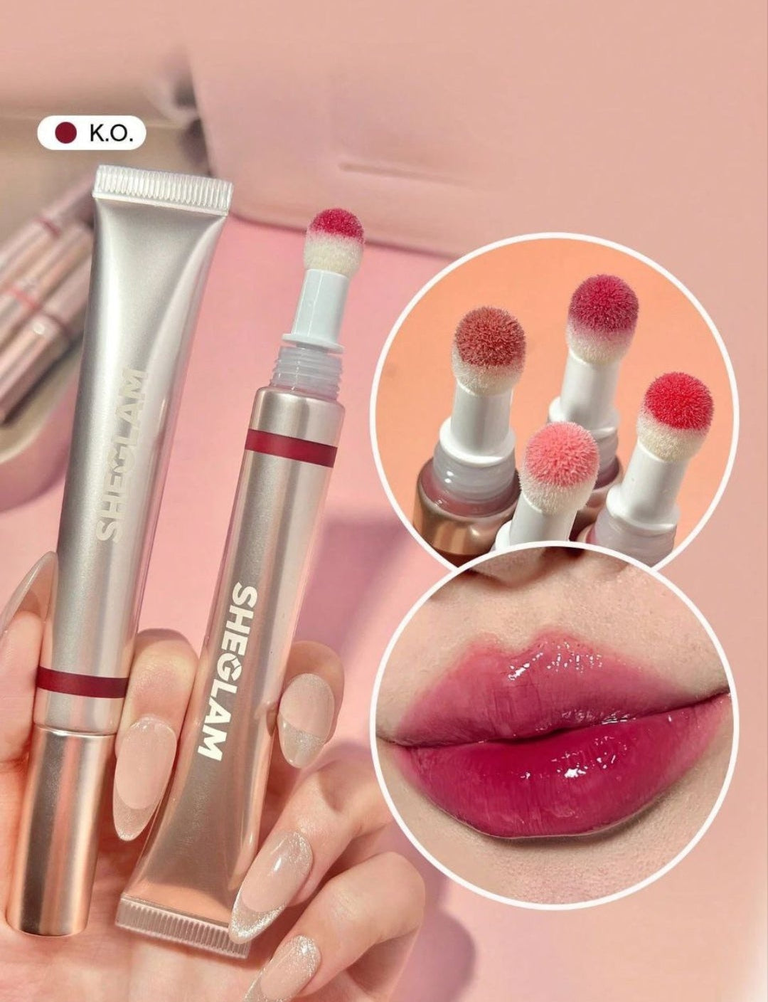 SHEGLAM Pout Pillow Cushion Lip Gloss – High Shine Moisturizing Lip Glaze (3 Shades)