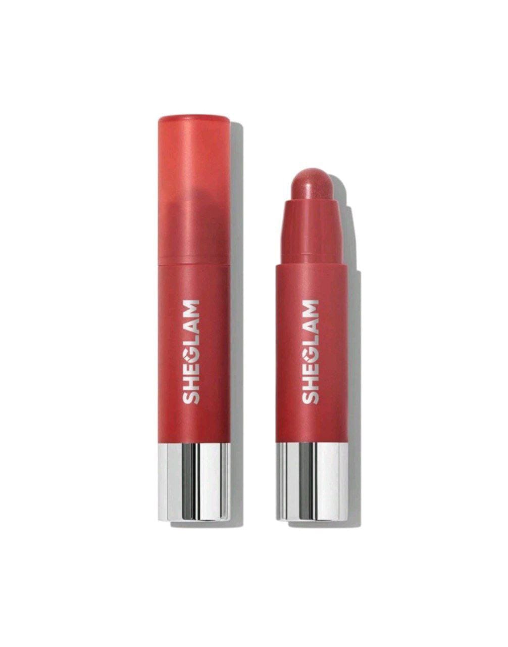 SHEGLAM Just Kissed Lipstick Crayon – Red Velvet Shimmer Matte Lip Glow