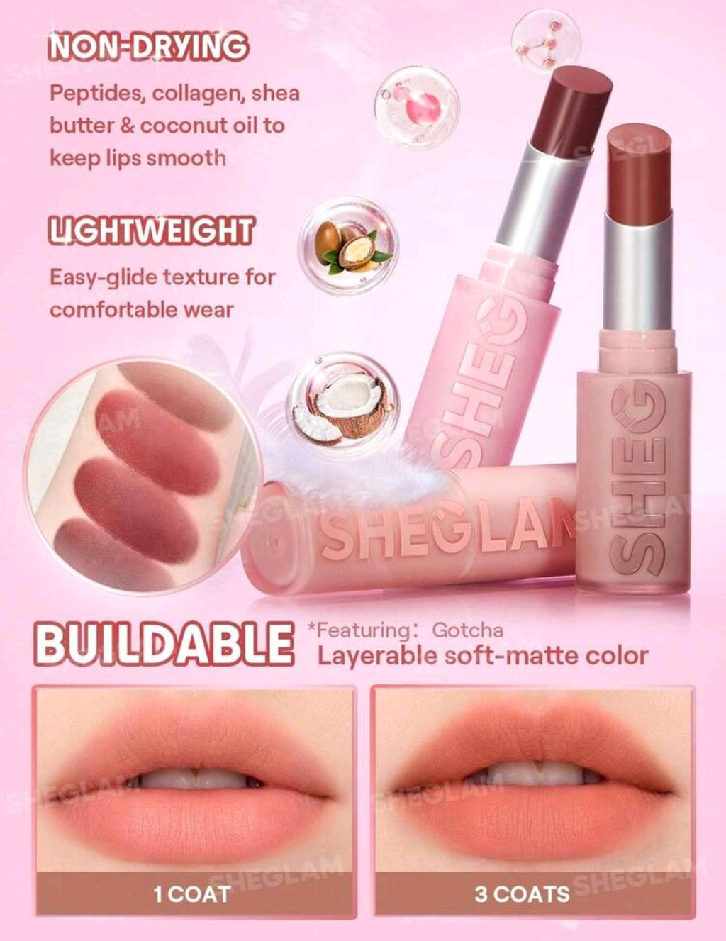 SHEGLAM Crimson Kiss Lip Veil Cushion