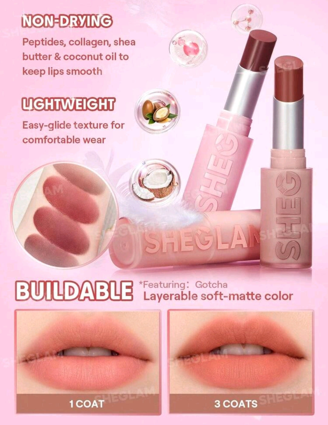 SHEGLAM Crimson Kiss Lip Veil Cushion