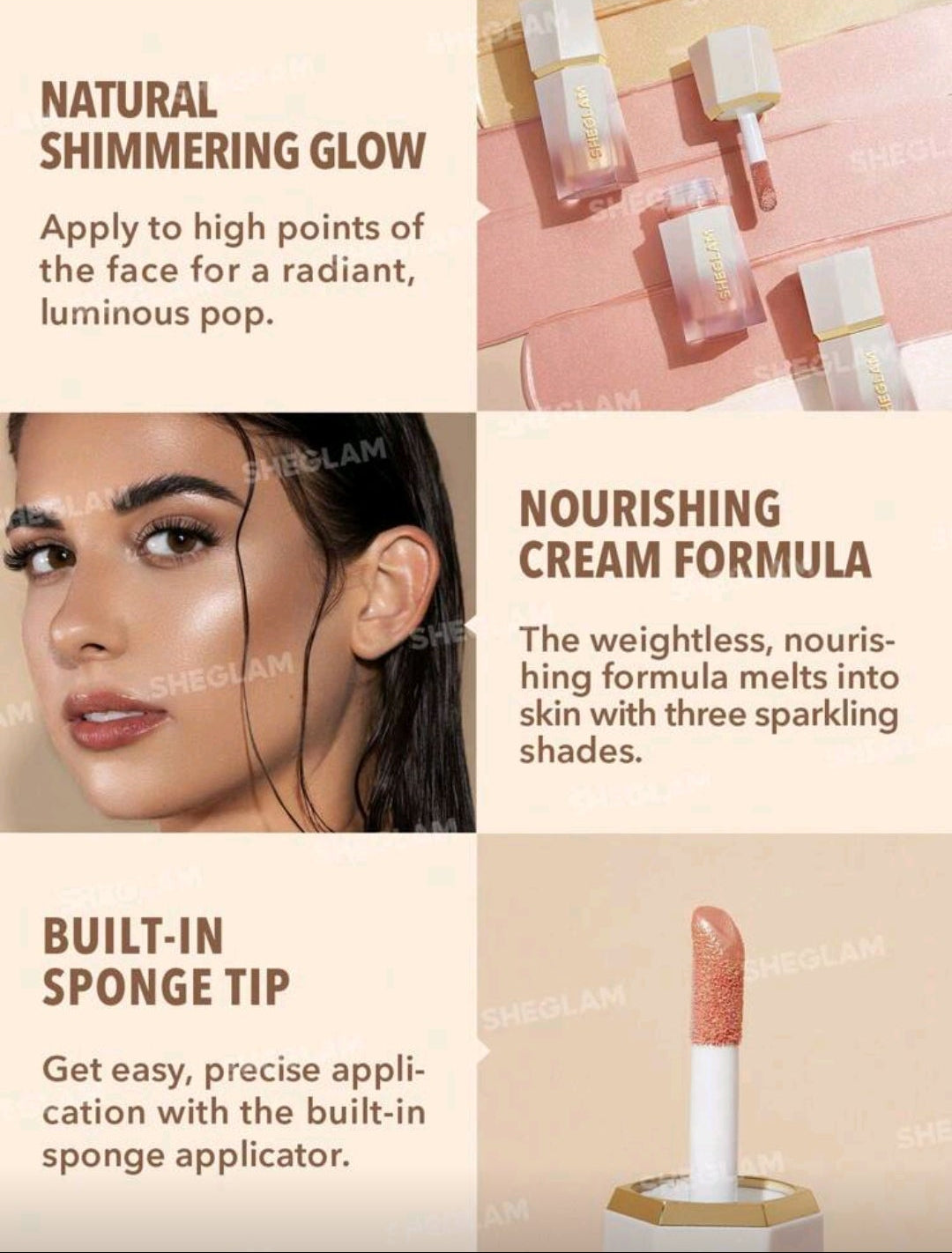 SHEGLAM Glow Bloom Liquid Highlighter – Dewy Gel-Cream Glow (2 Shades)