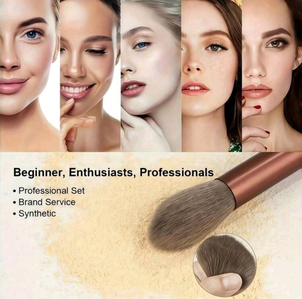 13-Piece Professional Makeup Brush Set – Soft Hair for Face & Eyes