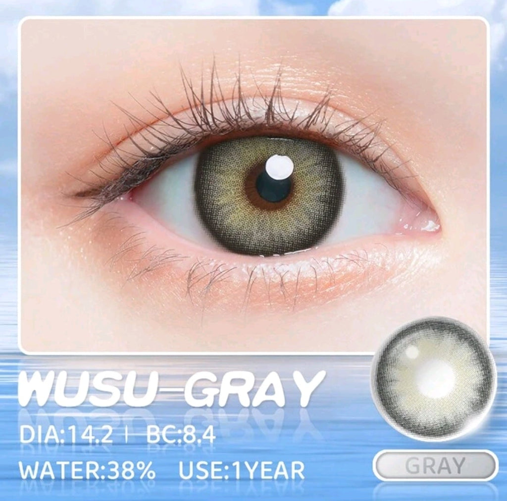 EYESHARE Natural Gray Colored Contact Lenses – 14.2mm Yearly Use