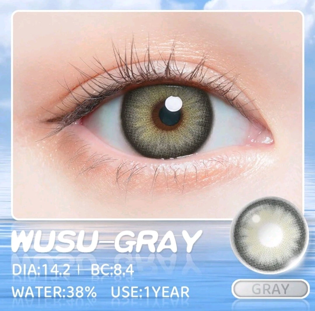 EYESHARE Natural Gray Colored Contact Lenses – 14.2mm Yearly Use