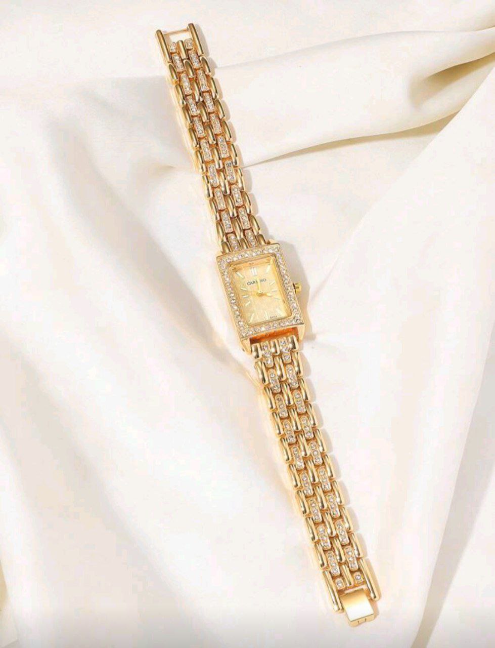 Luxury Square Bracelet Watch for Women with Diamond Details
