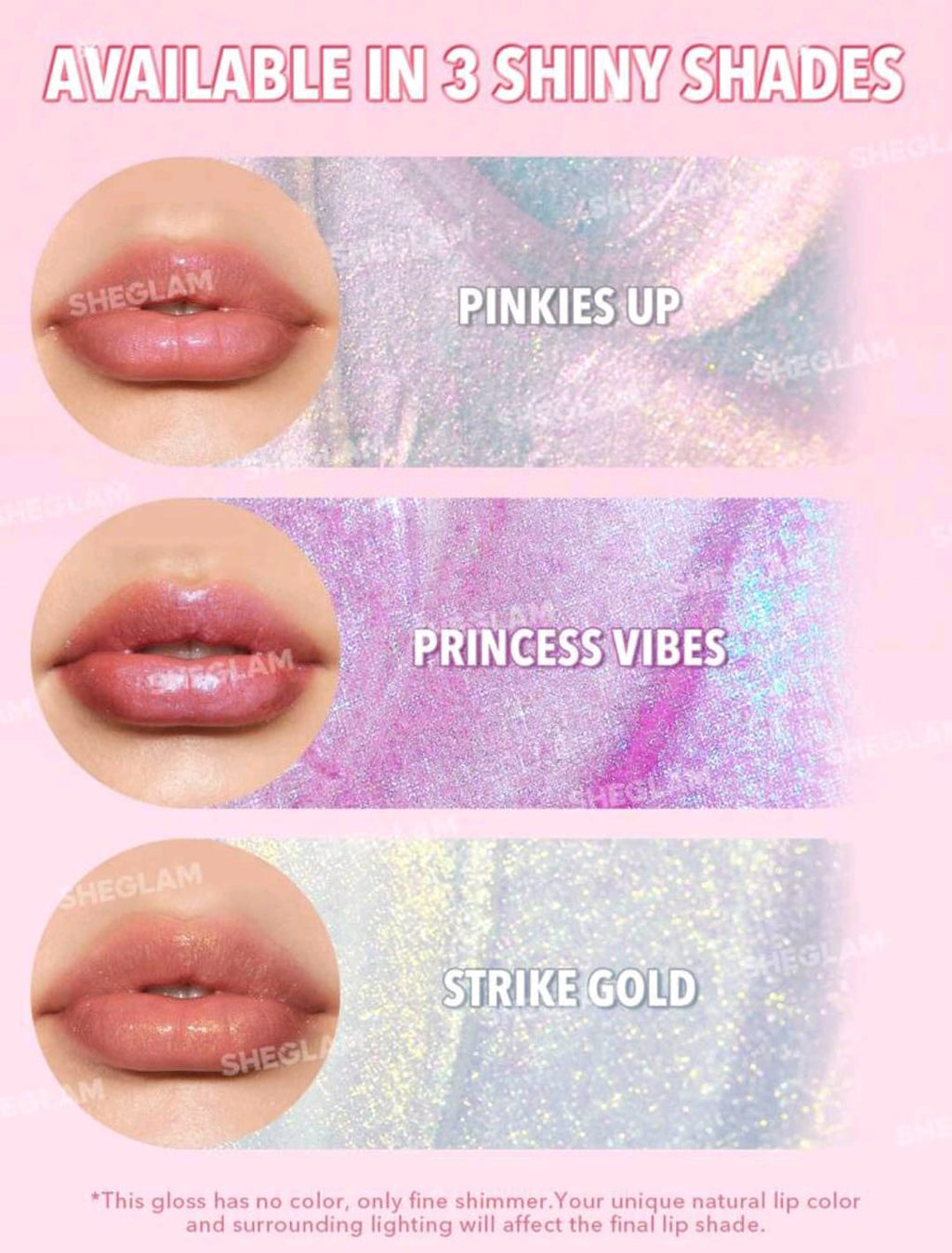 SHEGLAM Jelly Wow Hydrating Lip Oil – Pinkies Up & Grapefruit Glow High-Shine Moisturizing Lip Gloss