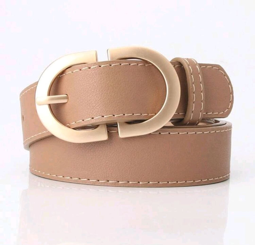 Women’s Double D Buckle PU Leather Belt – Versatile Fashion Accessory