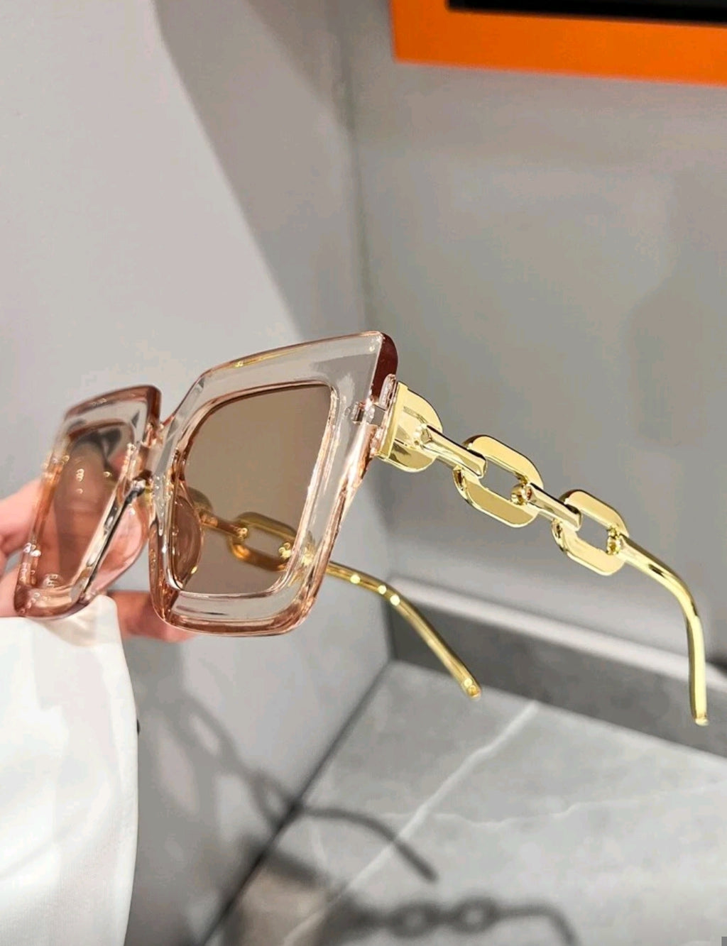 Y2K Large Frame Transparent Summer Sunglasses – European & American Style