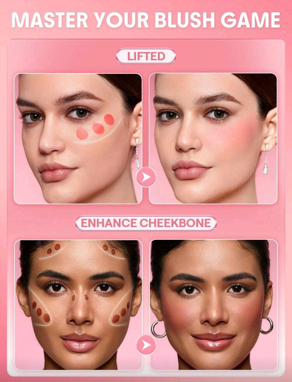 SHEGLAM Color Bloom Liquid Blush – Matte Gel Cream Long-Lasting Blush  ( Love Cake, Rose Ritual, On Point)