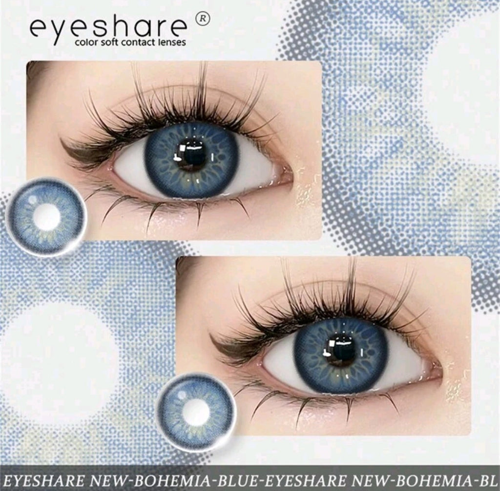EYESHARE Blue Colored Contact Lenses – 14.5mm Yearly Use