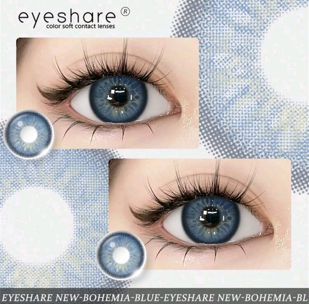 EYESHARE Blue Colored Contact Lenses – 14.5mm Yearly Use