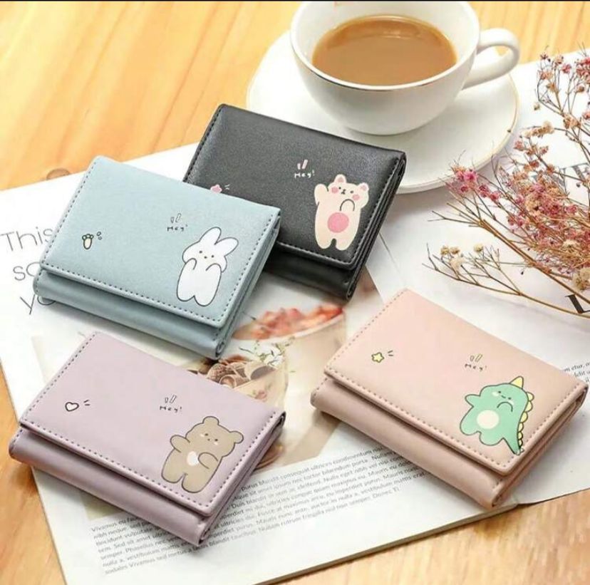 New Korean Style Women Short Wallets ( Lavender & Baby Blue )