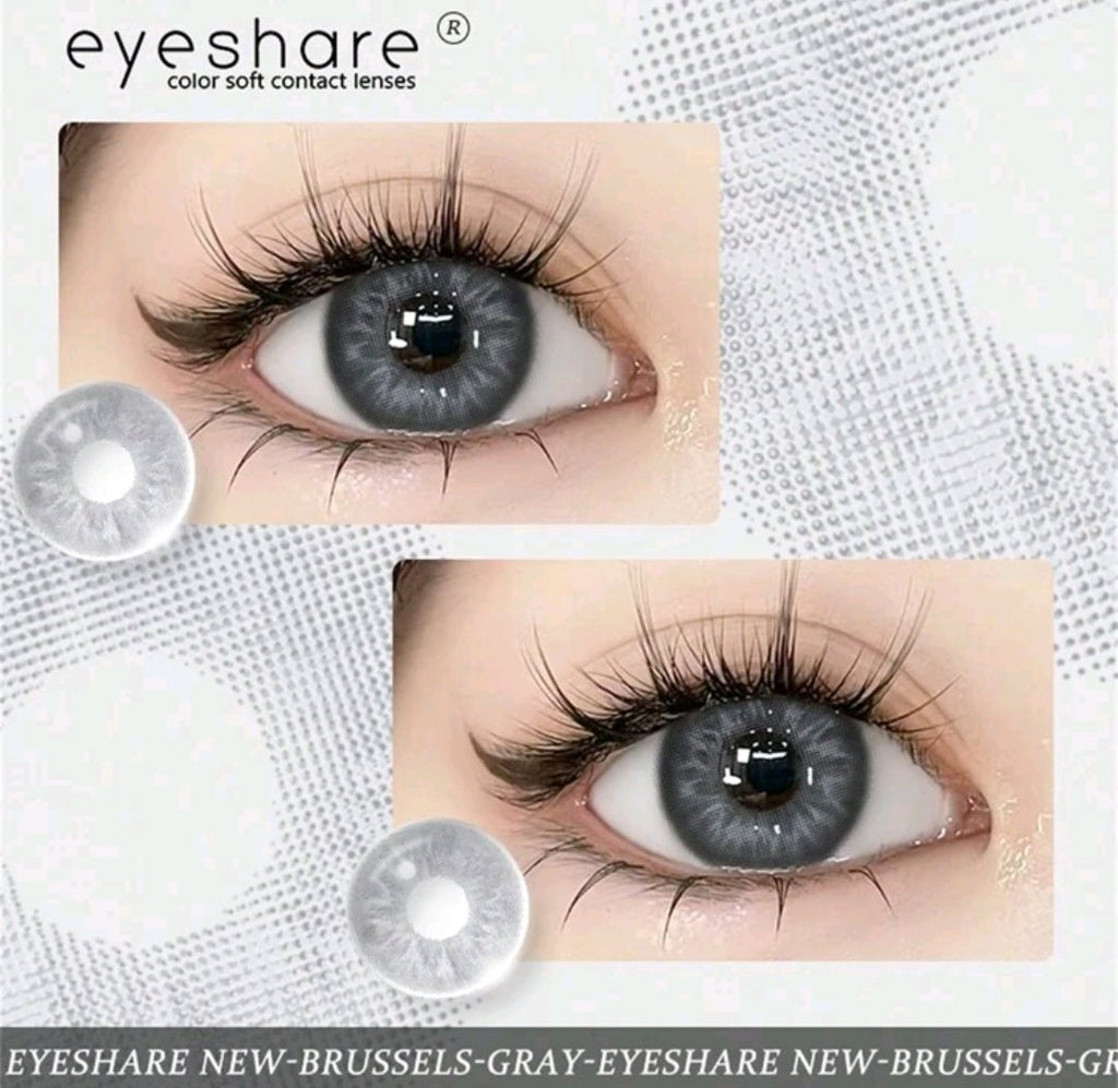 EYESHARE Gray Colored Contact Lenses – 14.0mm, Yearly Use