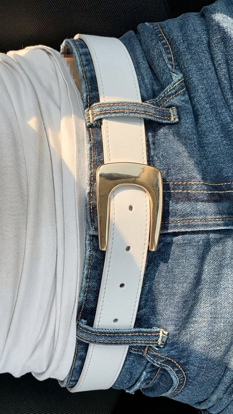 Viral Gold U-Buckle Waist Belt – Elegant Women’s Fashion Belt