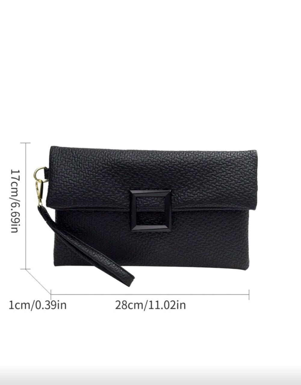 Simple Retro Envelope Clutch Bag for Women – Solid Color