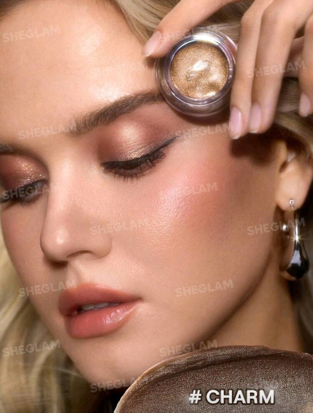 SHEGLAM Starstruck Cream Eyeshadow Pot – Long-Wear Shimmer Cream Shadow ( Veiled | Nova | Charm | Celeste )