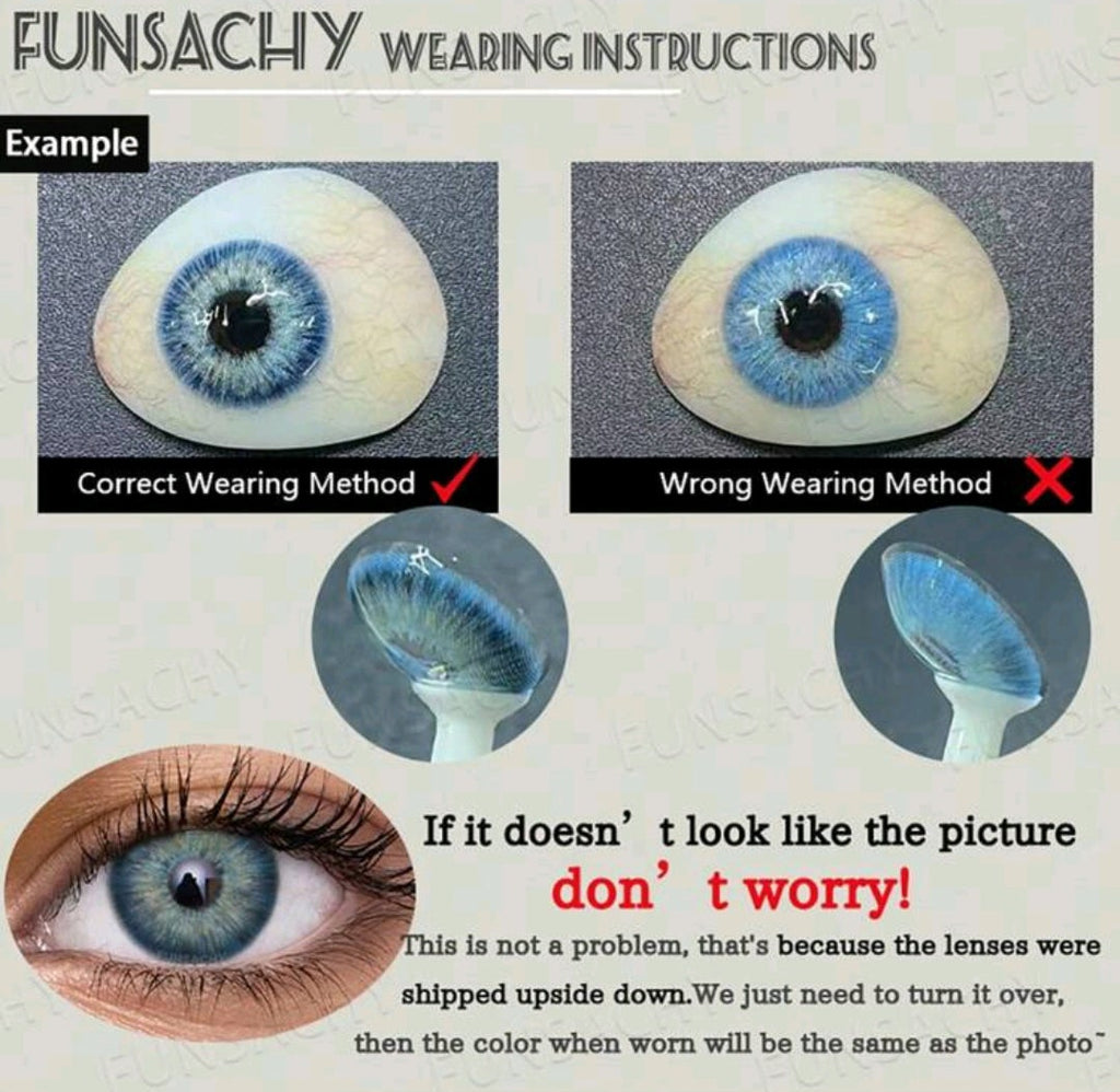 FUNSACHY Gray Contact Lenses – 14.5mm Yearly Wear (Korean Style)