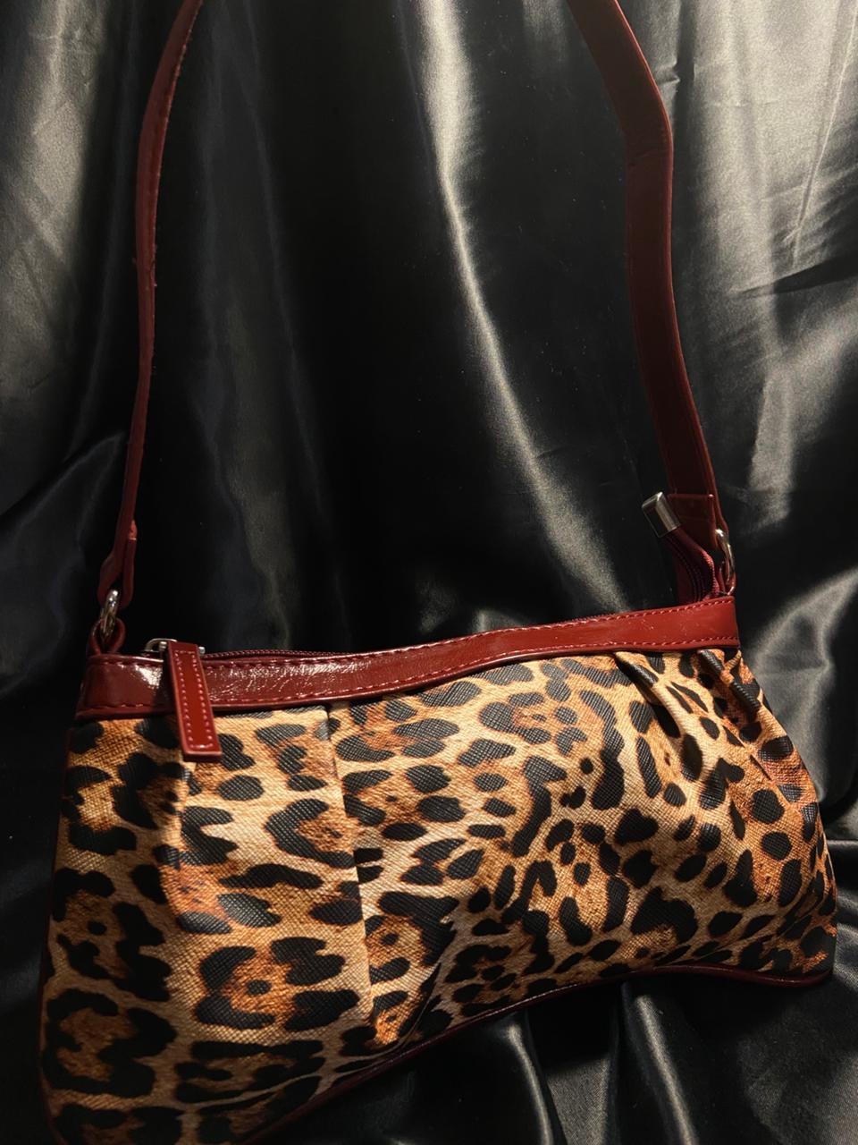 Leopard Print PU Leather Shoulder Bag for Women & Girls
