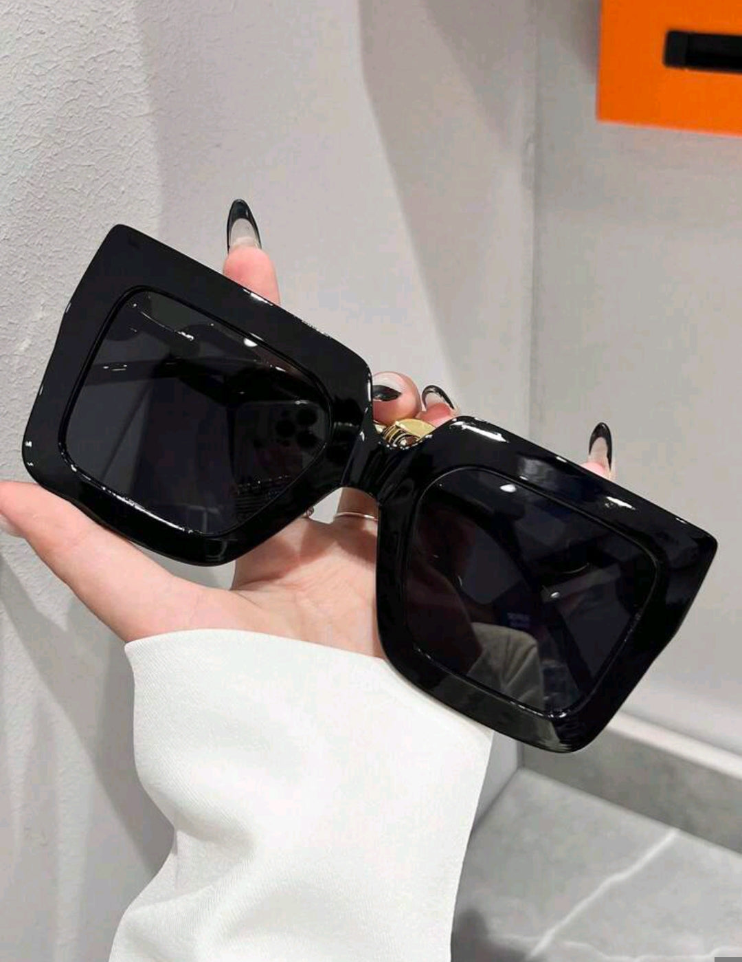 Y2K Large Frame Black Summer Sunglasses – European & American Style