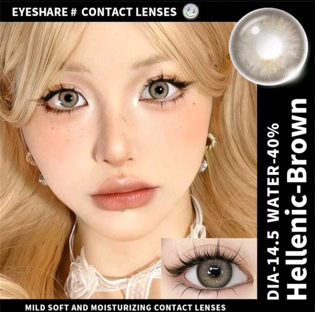 EYESHARE Brown Colored Contact Lenses – 14.5mm Yearly Use