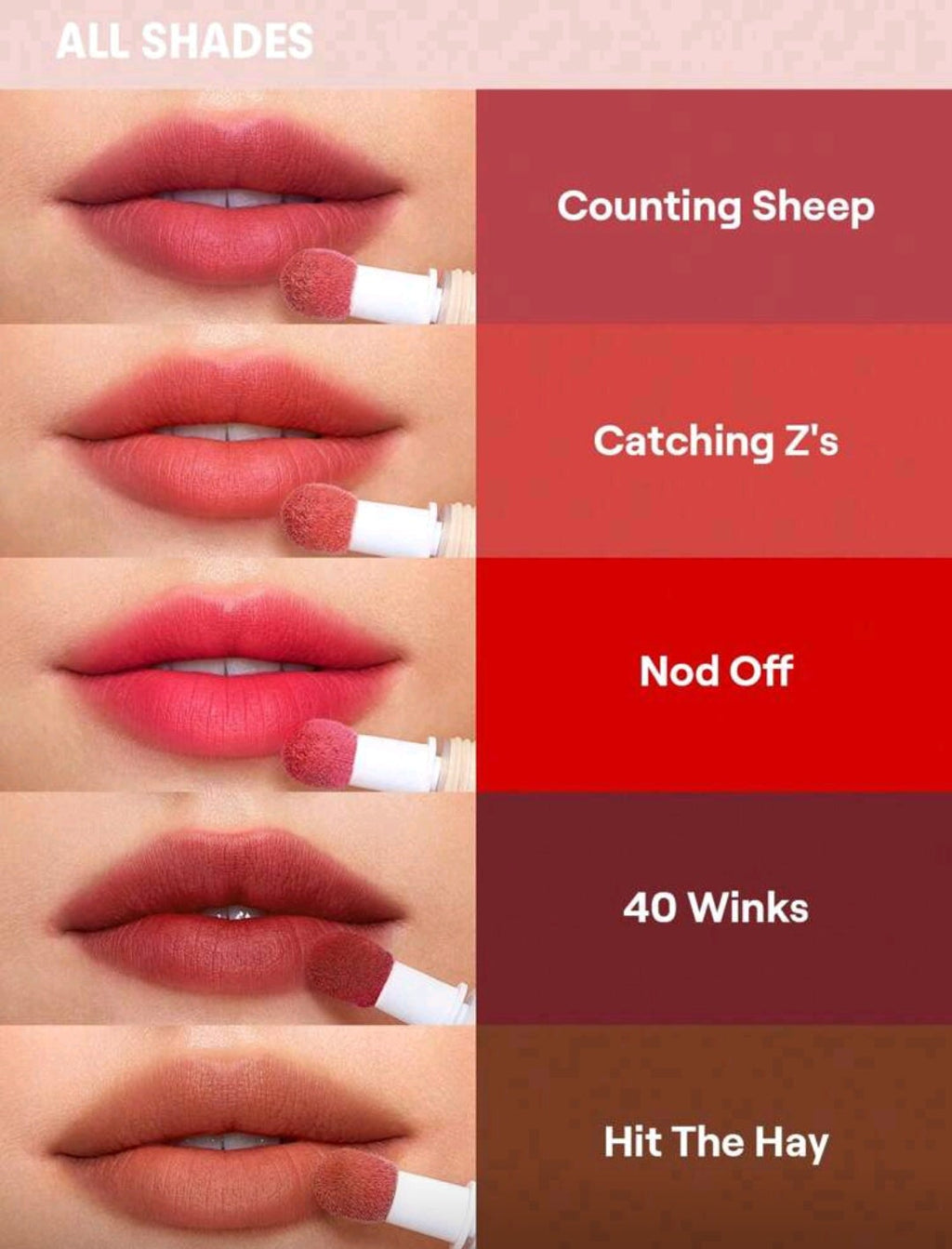 SHEGLAM Pout Pillow Cushion Matte Liquid Lipstick – 40 Winks Long-Lasting Velvet Finish