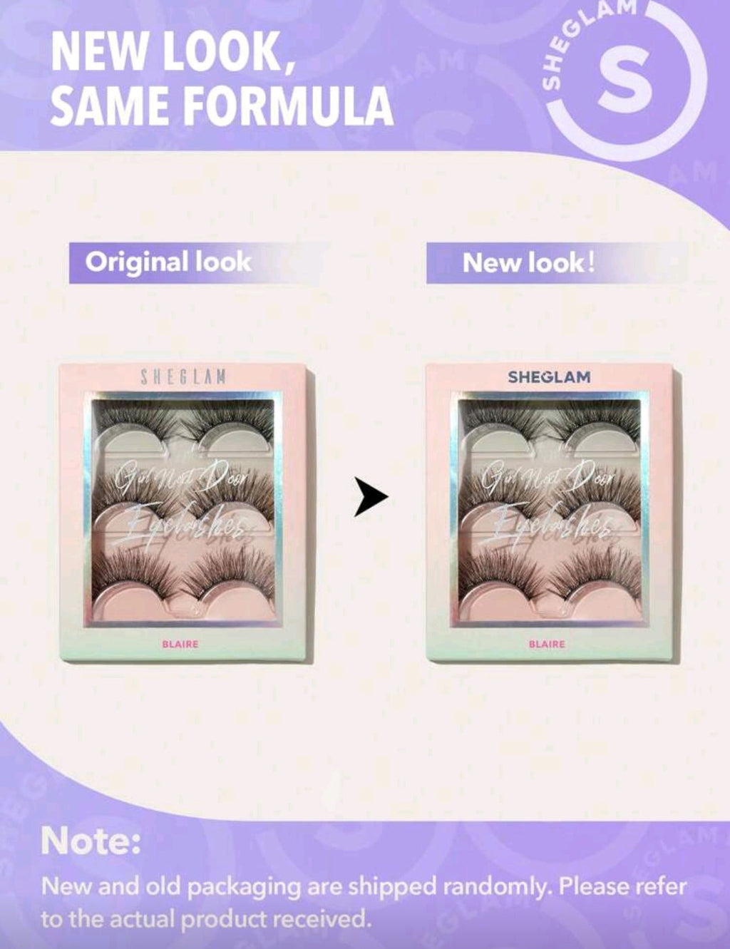 SHEGLAM Girl Next Door False Eyelashes – Sasha 3 Pairs Extra Long Natural Lashes