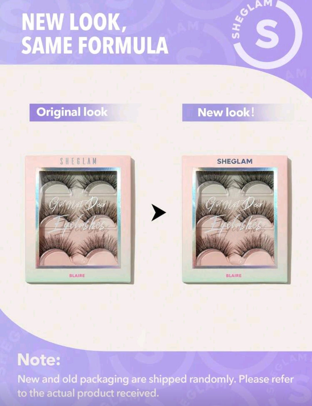 SHEGLAM Girl Next Door False Eyelashes – Sasha 3 Pairs Extra Long Natural Lashes