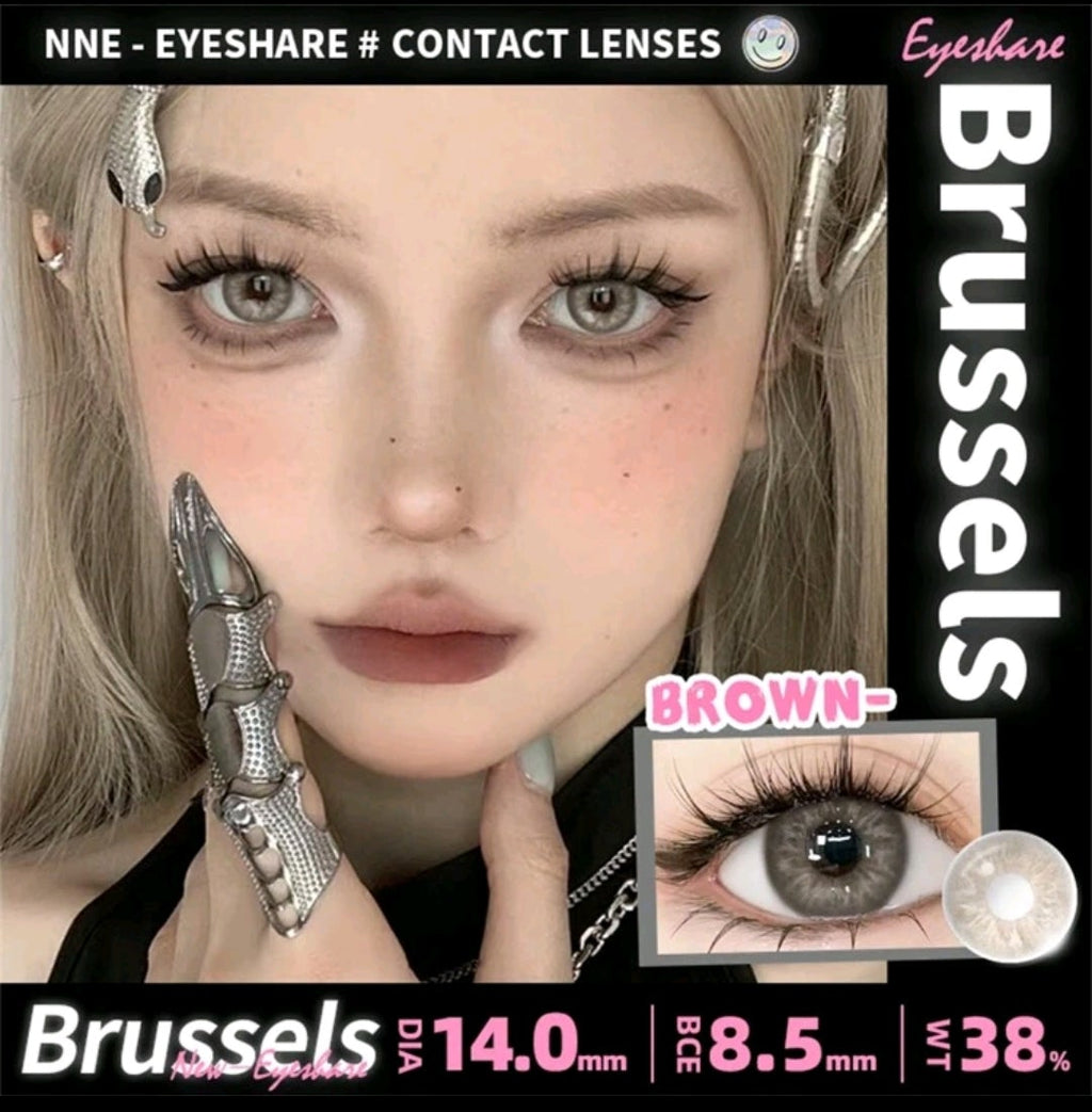 EYESHARE Brown Colored Contact Lenses – 14.0mm, Yearly Use
