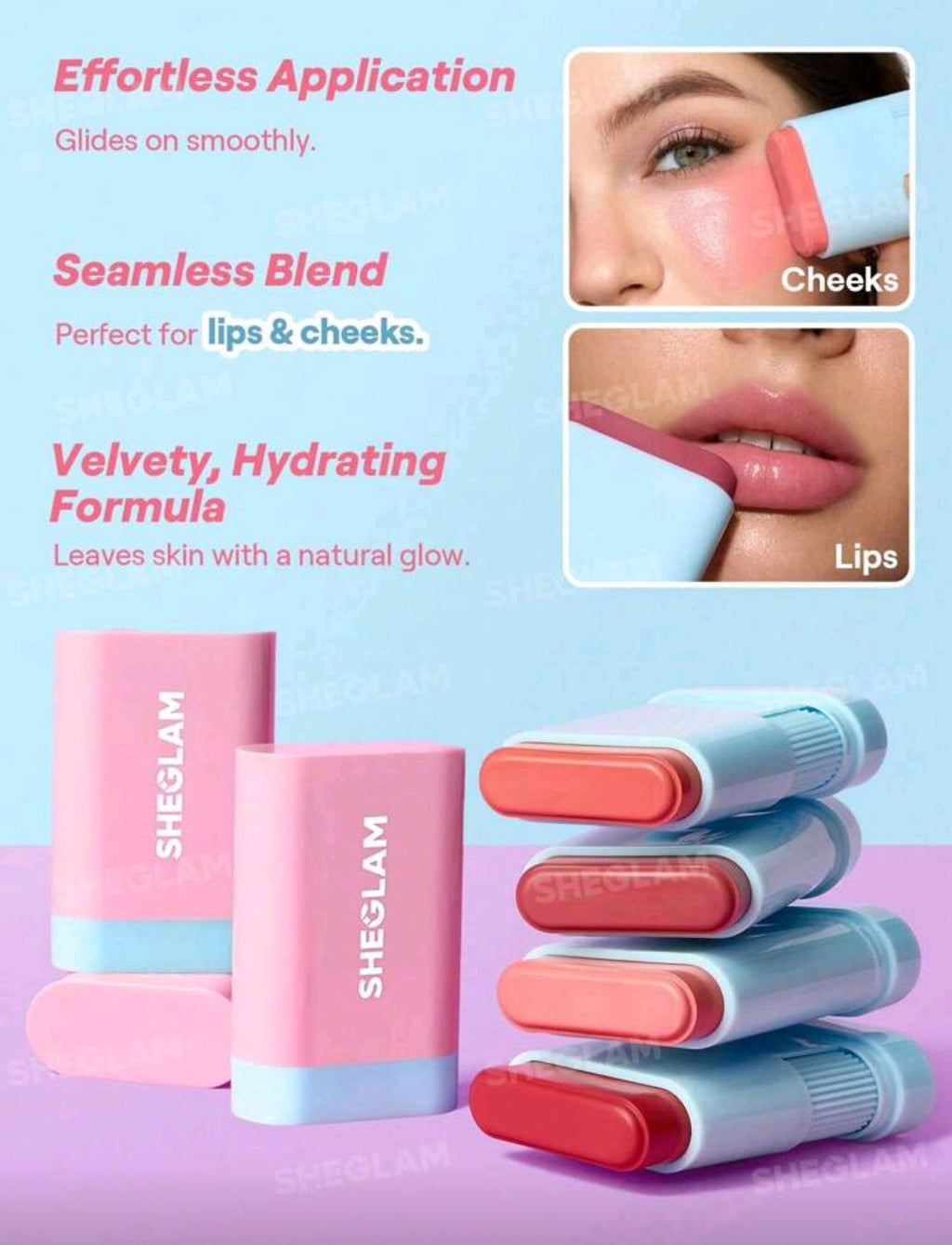 SHEGLAM Glass Glow Blush Stick – Stunner Rare