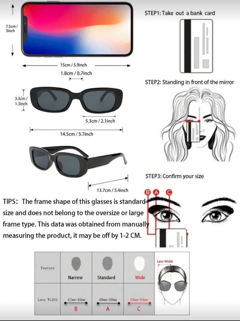 Retro Square Frame Fashion Sunglasses – White, Black & Light Baby Blue