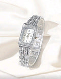Luxury Square Bracelet Watch for Women with Diamond Details
