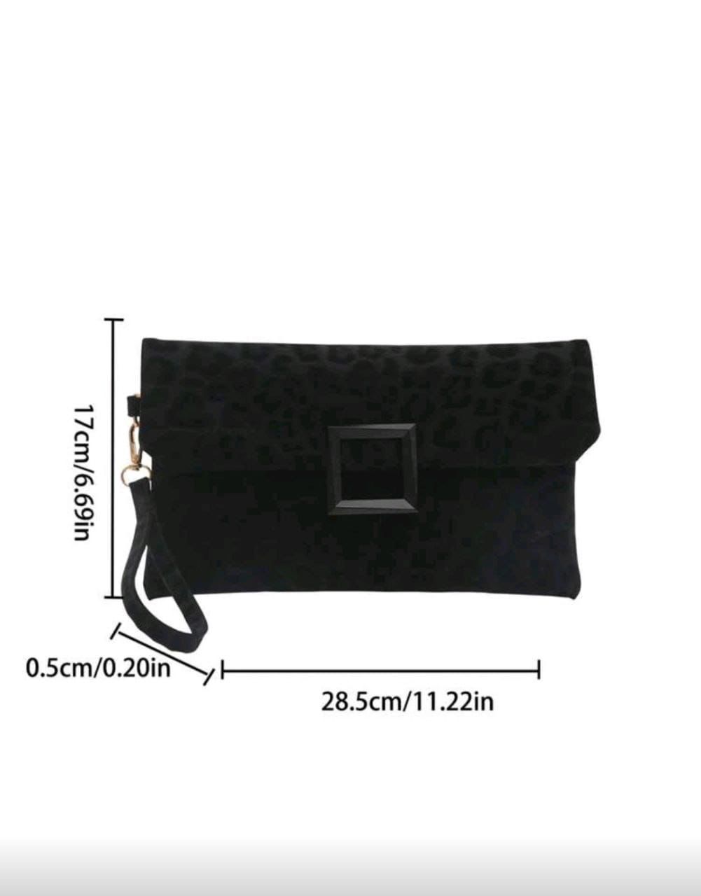 New Luxury Niche Black Leopard Print Clutch Bag