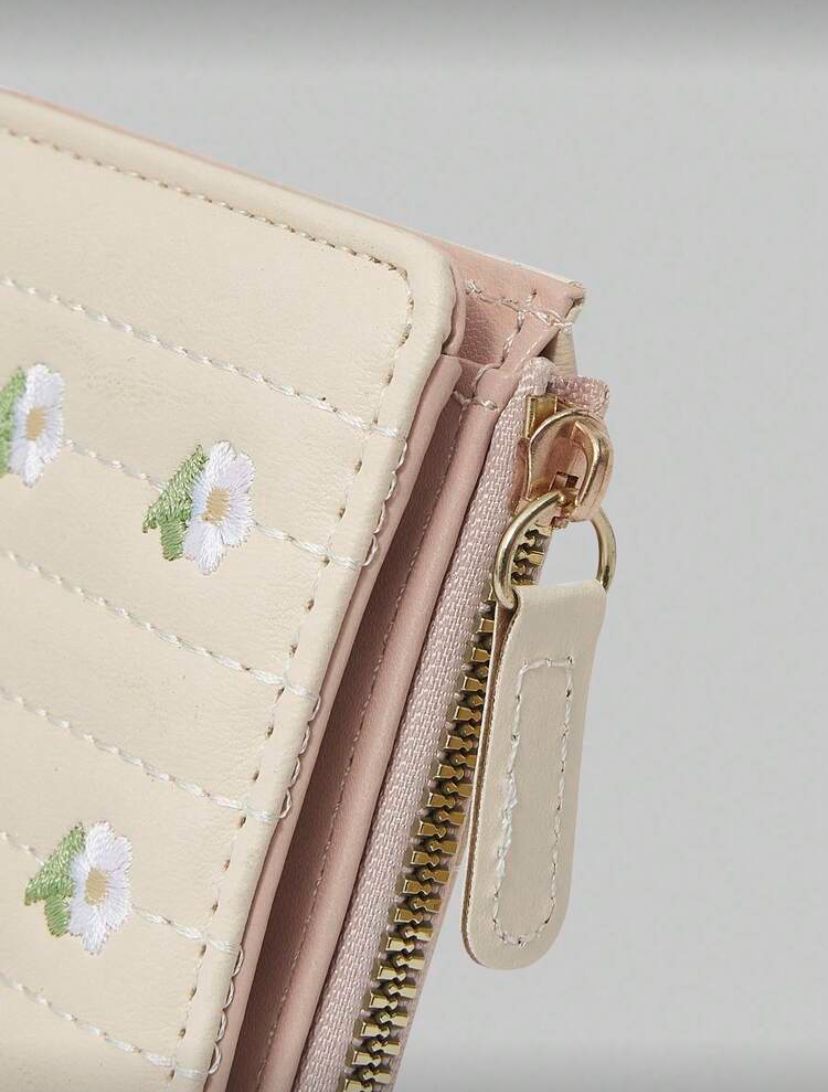 Women’s Large Capacity Floral Wallet – Korean Style Chic Design