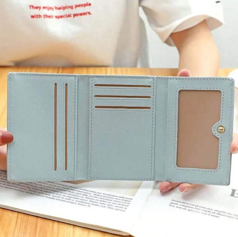 New Korean Style Women Short Wallets ( Lavender & Baby Blue )