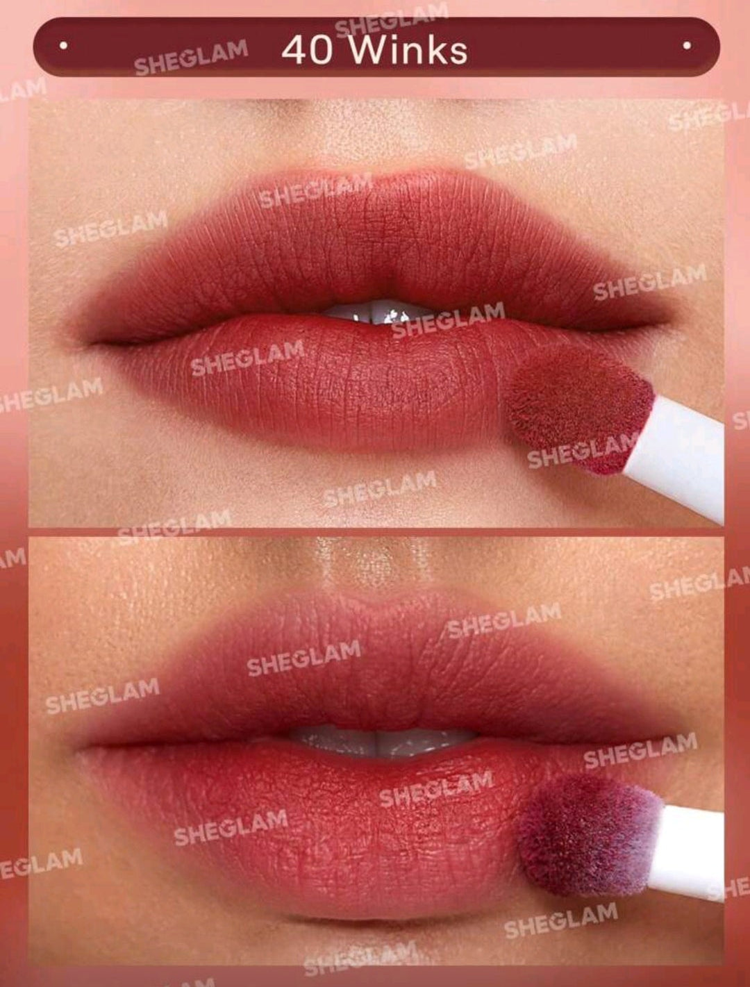SHEGLAM Pout Pillow Cushion Matte Liquid Lipstick – 40 Winks Long-Lasting Velvet Finish