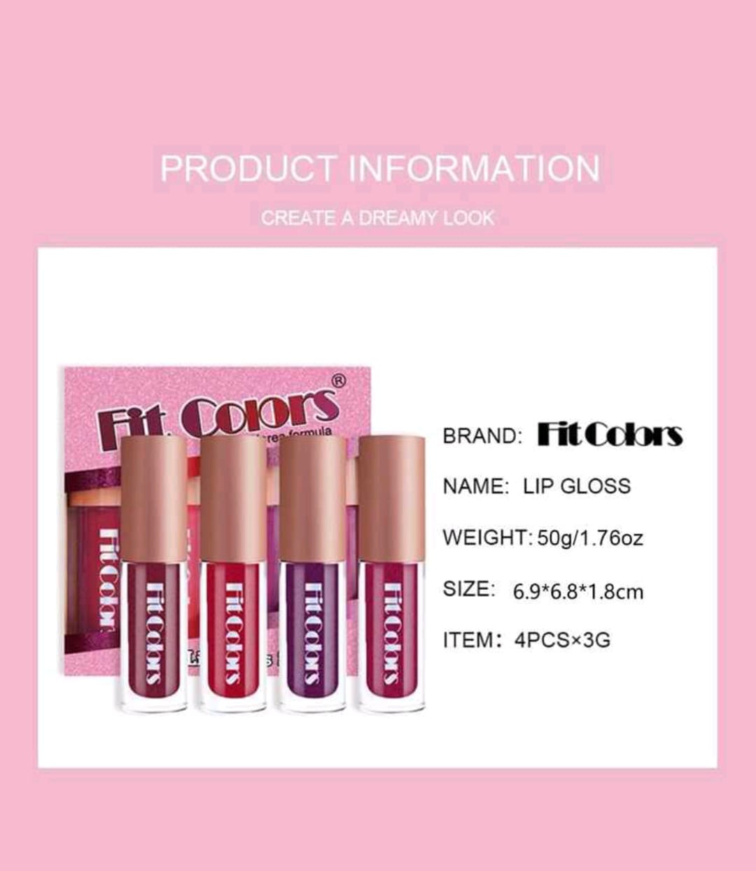 4Pcs Lip Gloss Set