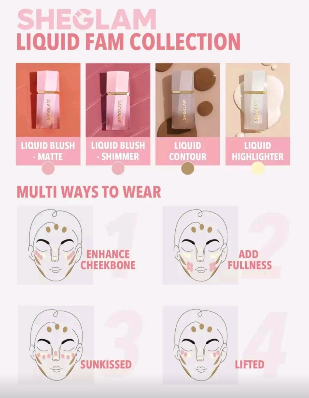 SHEGLAM Glow Bloom Liquid Highlighter – Dewy Gel-Cream Glow (2 Shades)