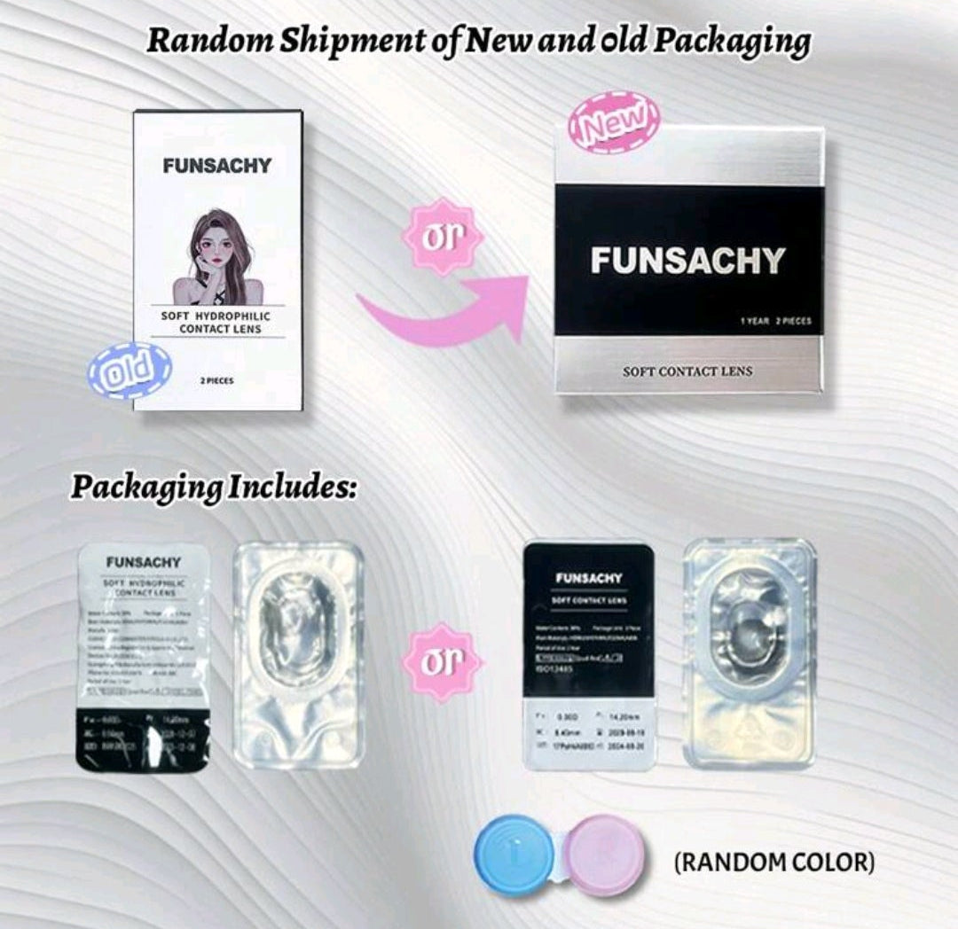 FUNSACHY Gray Contact Lenses – 14.5mm Yearly Wear (Korean Style)