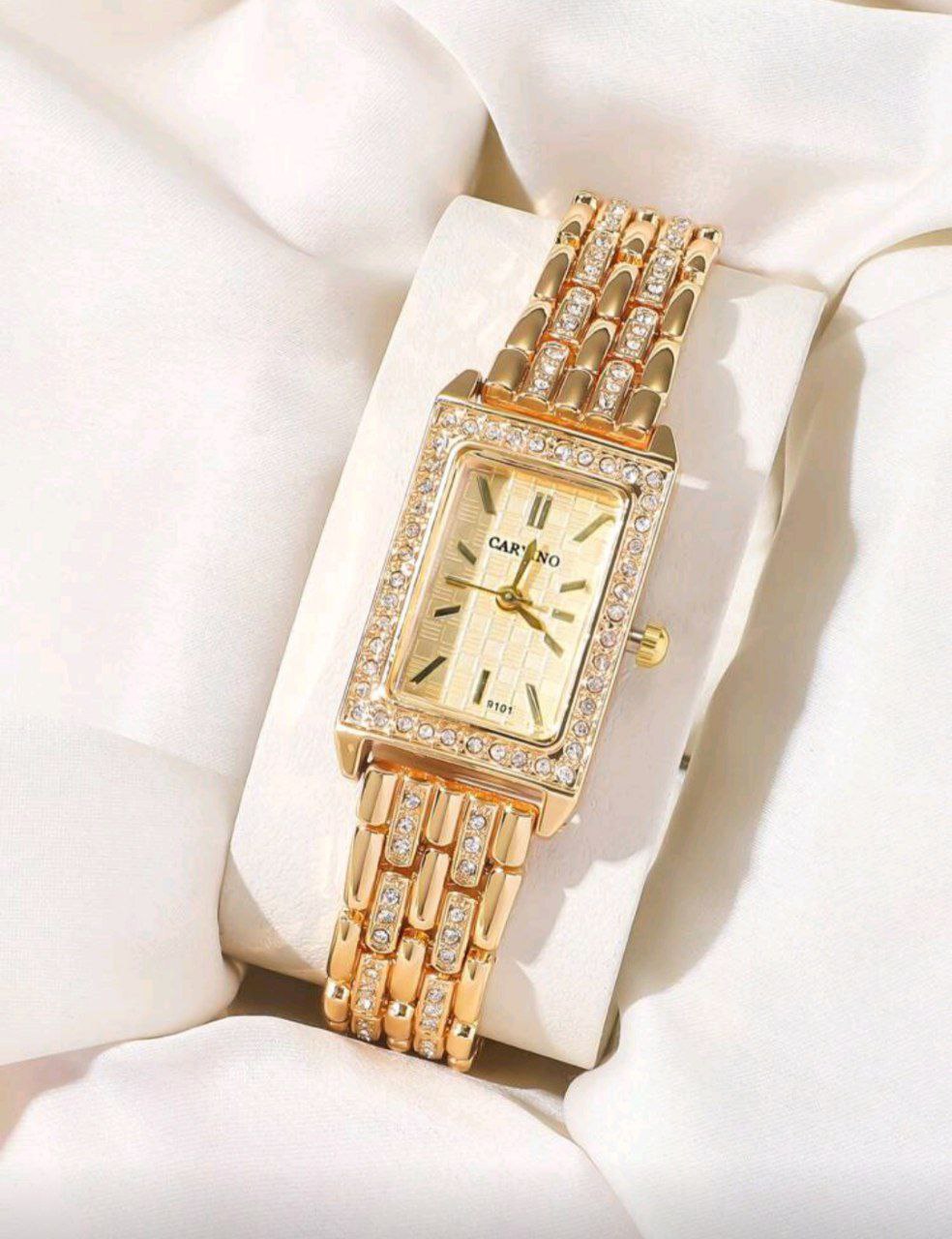 Luxury Square Bracelet Watch for Women with Diamond Details