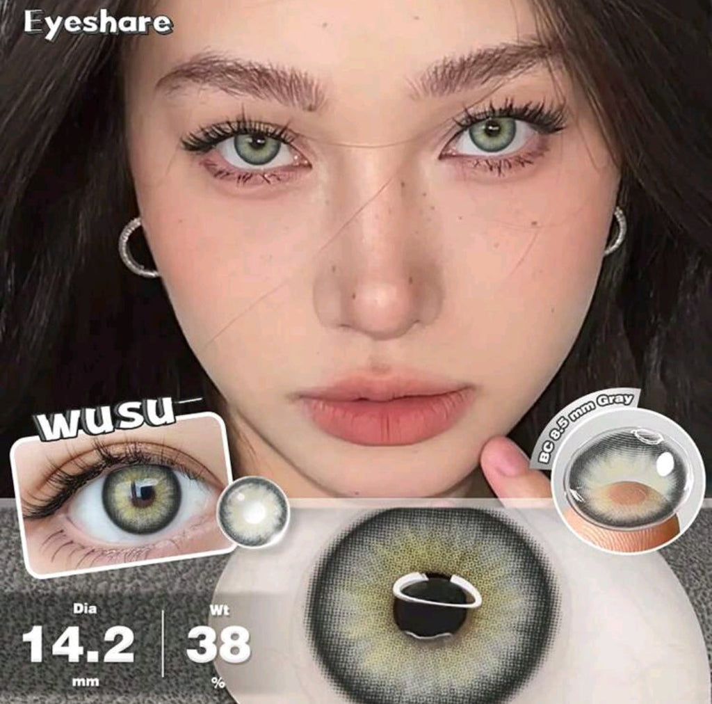 EYESHARE Natural Gray Colored Contact Lenses – 14.2mm Yearly Use