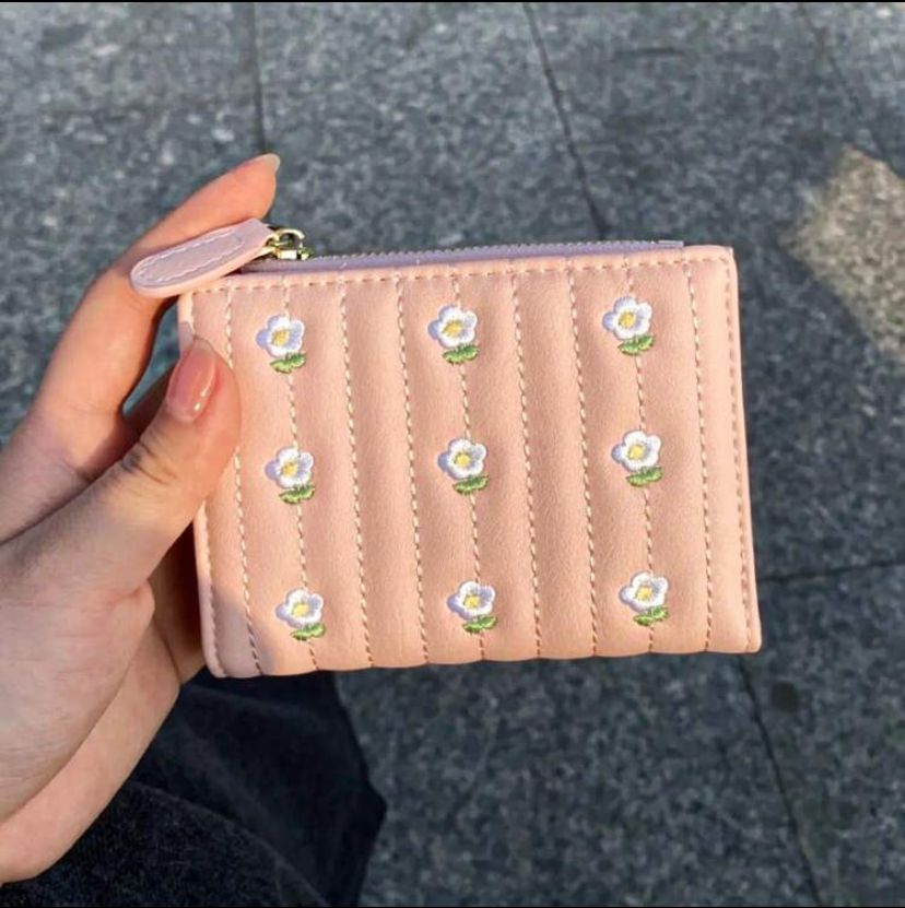 Women’s Large Capacity Floral Wallet – Korean Style Chic Design