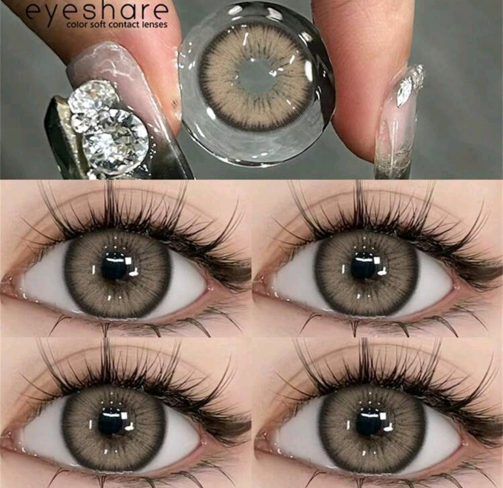 EYESHARE Brown Colored Contact Lenses – 14.5mm, Yearly Use