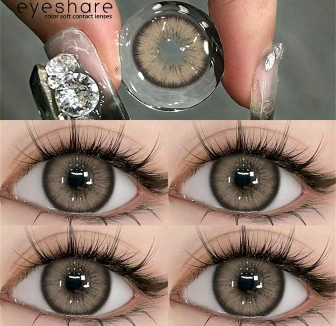 EYESHARE Brown Colored Contact Lenses – 14.5mm, Yearly Use