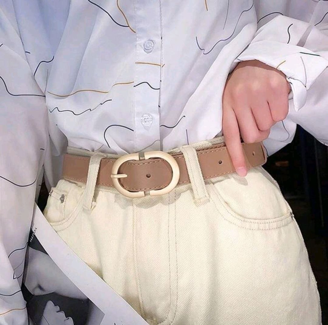 Women’s Double D Buckle PU Leather Belt – Versatile Fashion Accessory