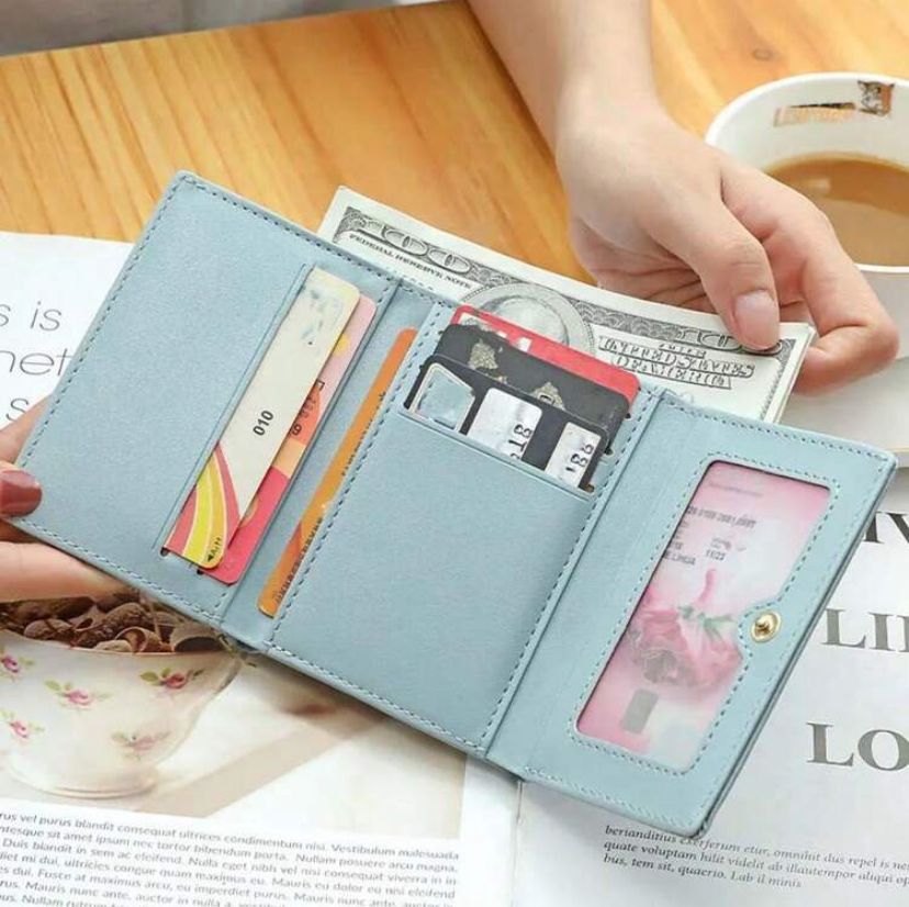 New Korean Style Women Short Wallets ( Lavender & Baby Blue )