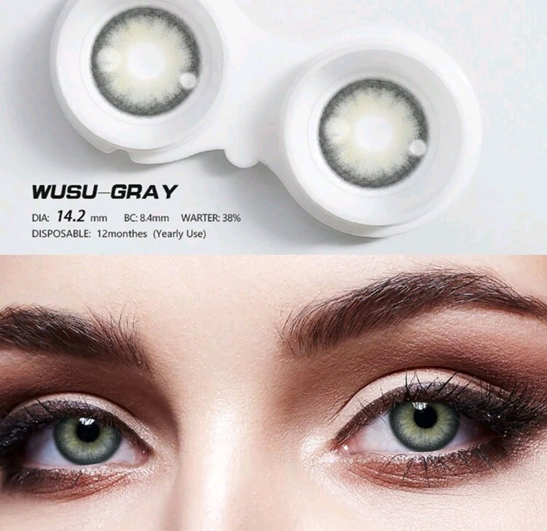 EYESHARE Natural Gray Colored Contact Lenses – 14.2mm Yearly Use