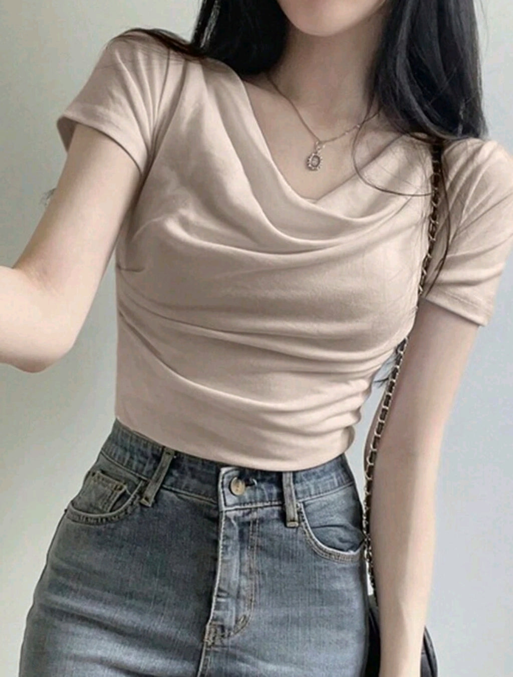 Solid Color Slim Fit Short-Sleeve T-Shirt