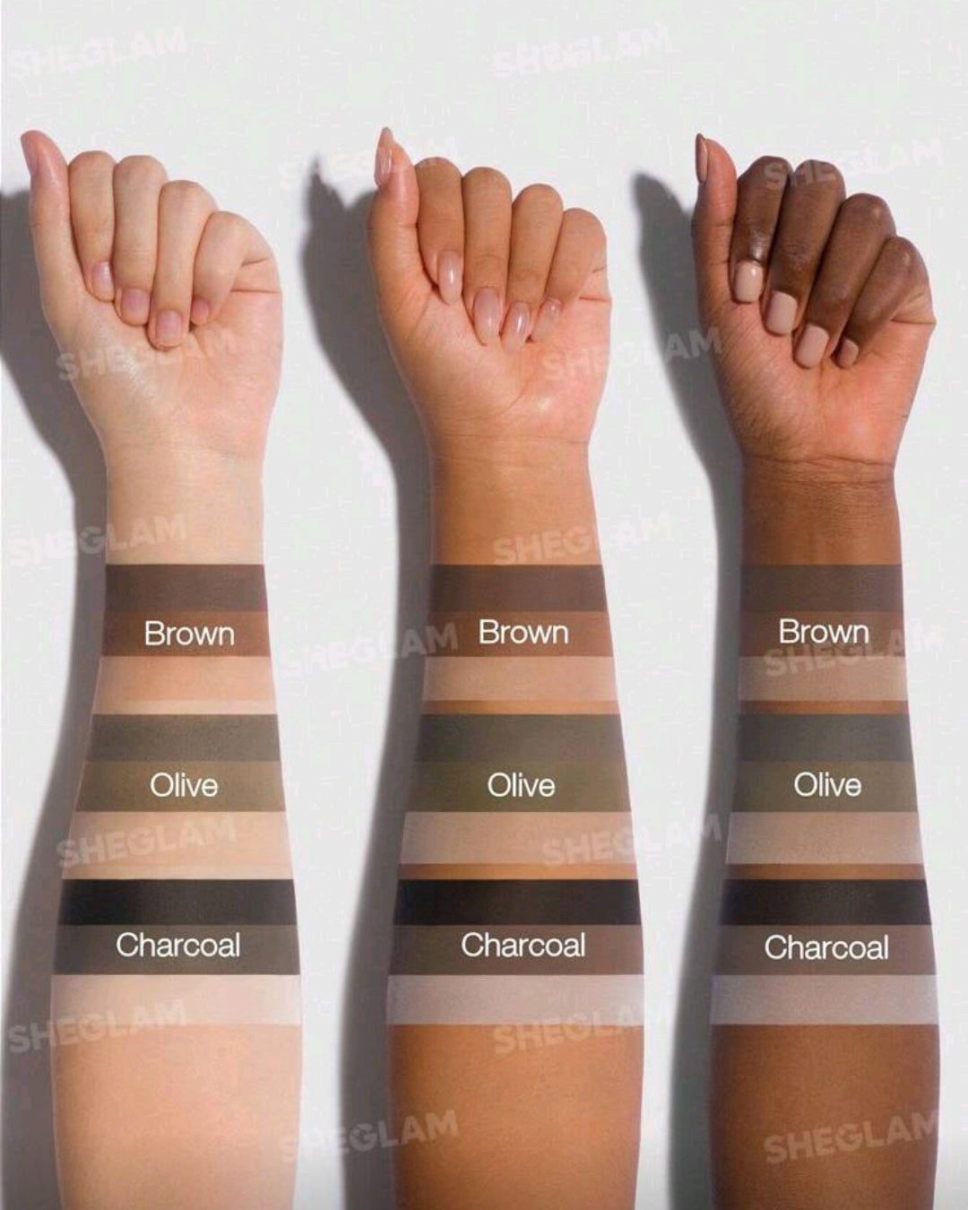 SHEGLAM Puff Brow Palette – Charcoal Soft-Fill Eyebrow Powder Kit