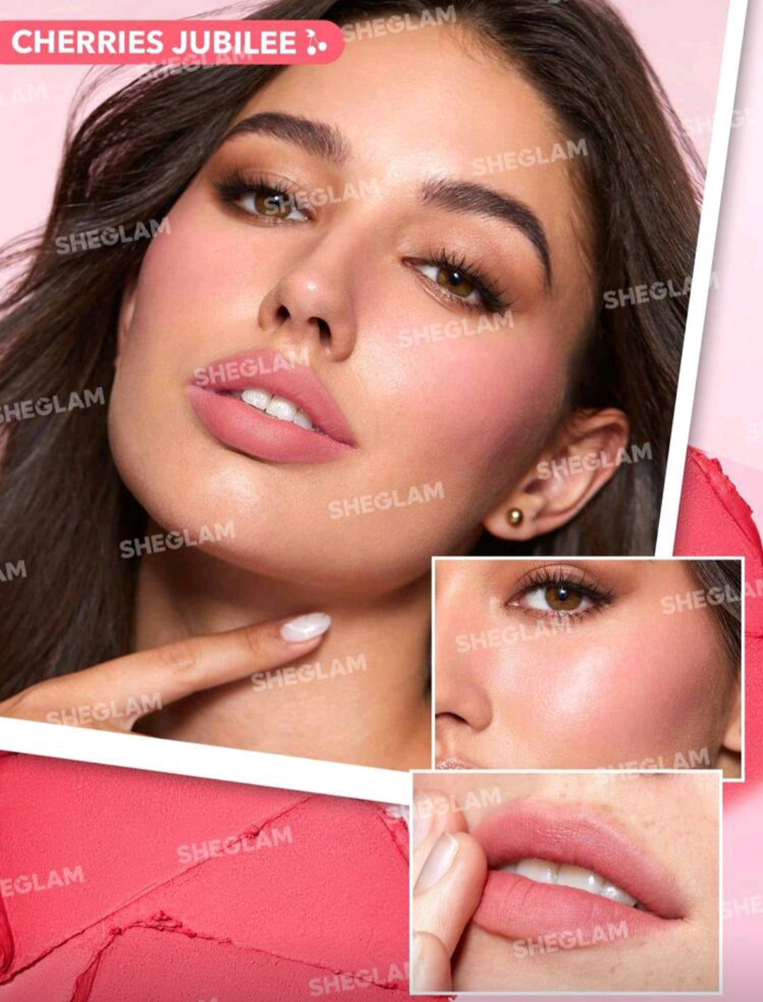 SHEGLAM Very Cherry Cheek & Lip Cream Stack – 2-in-1 Cream Duo